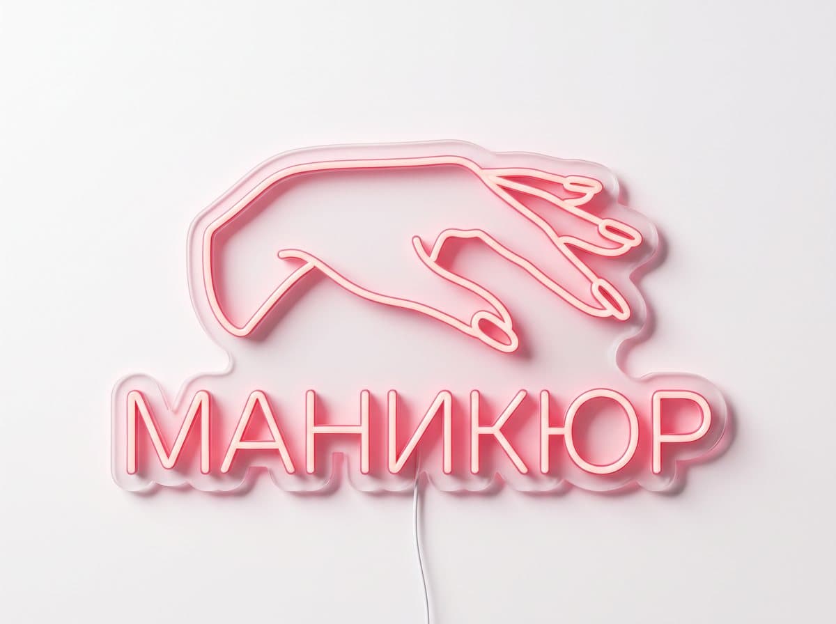 Неон для студии маникюра — фото 2